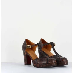 Salome En Cuir Imprime Serpent - Jori Terra