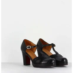 Salome En Cuir Noir Multi - Judeta