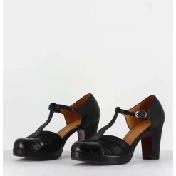 Salome En Cuir Noir Multi - Judeta