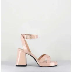 Sandales A Plateforme Cuir Vernis Nude - Sunny Vernice Nude
