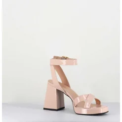 Sandales A Plateforme Cuir Vernis Nude - Sunny Vernice Nude