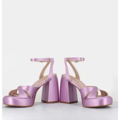 Sandales A Plateforme En Satin Lilas - Teri Raso Lilla
