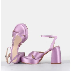 Sandales A Plateforme En Satin Lilas - Teri Raso Lilla
