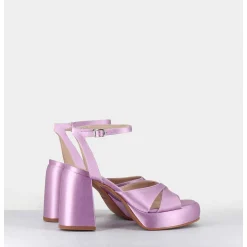 Sandales A Plateforme En Satin Lilas - Teri Raso Lilla