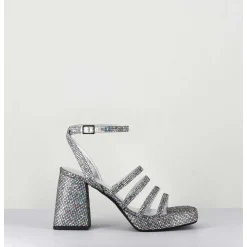 Sandales A Plateforme Multi-Brides Disco Print - Sun Luna Argento