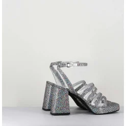 Sandales A Plateforme Multi-Brides Disco Print - Sun Luna Argento