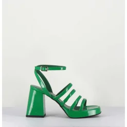 Sandales A Plateforme Multi-Brides Vernis Vert - Sun Vernice Verde