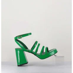 Sandales A Plateforme Multi-Brides Vernis Vert - Sun Vernice Verde
