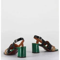 Sandales En Cuir Multi Look 70S - Lyza Ferrari Cuero