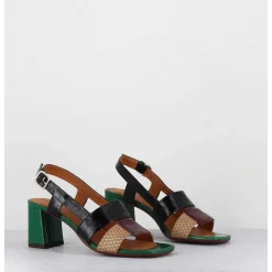 Sandales En Cuir Multi Look 70S - Lyza Ferrari Cuero