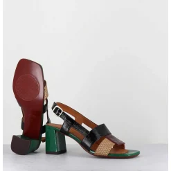 Sandales En Cuir Multi Look 70S - Lyza Ferrari Cuero