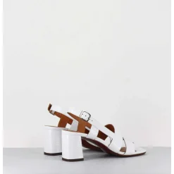 Sandales En Cuir Naplak Blanc Look 70S - Lyza Ferrari Blanco
