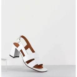 Sandales En Cuir Naplak Blanc Look 70S - Lyza Ferrari Blanco