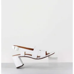 Sandales En Cuir Naplak Blanc Look 70S - Lyza Ferrari Blanco