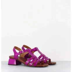 Sandales En Cuir Naplak Souple Multi-Brides Magenta - Qui-Quaca44 Ferrari Purple
