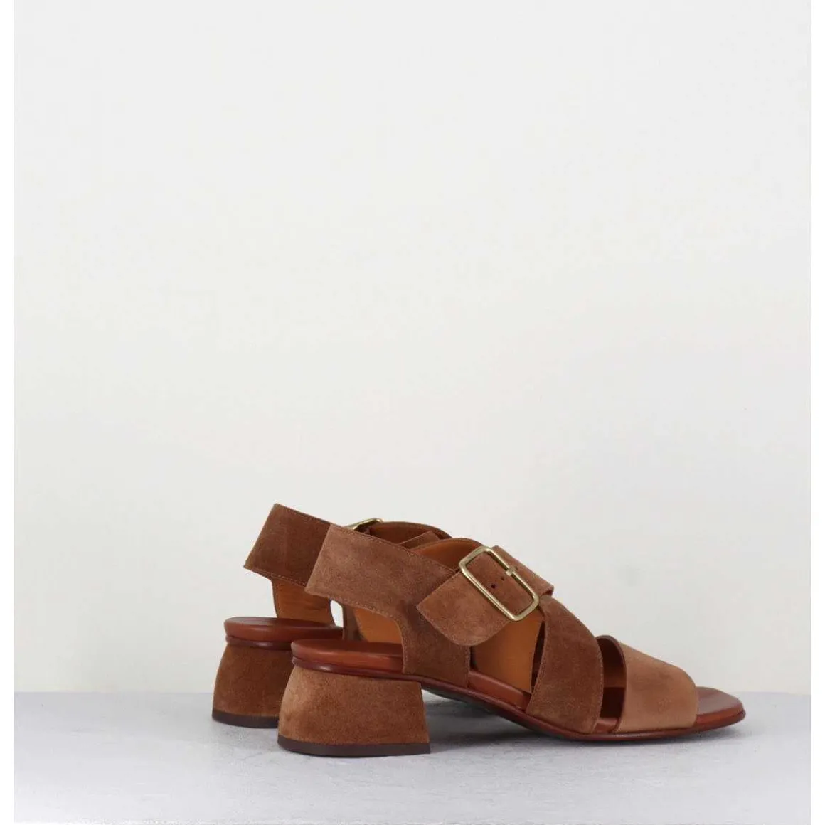 Sandales En Daim Marron A Brides Croisees - Qui-Israel44 Zeus Castano