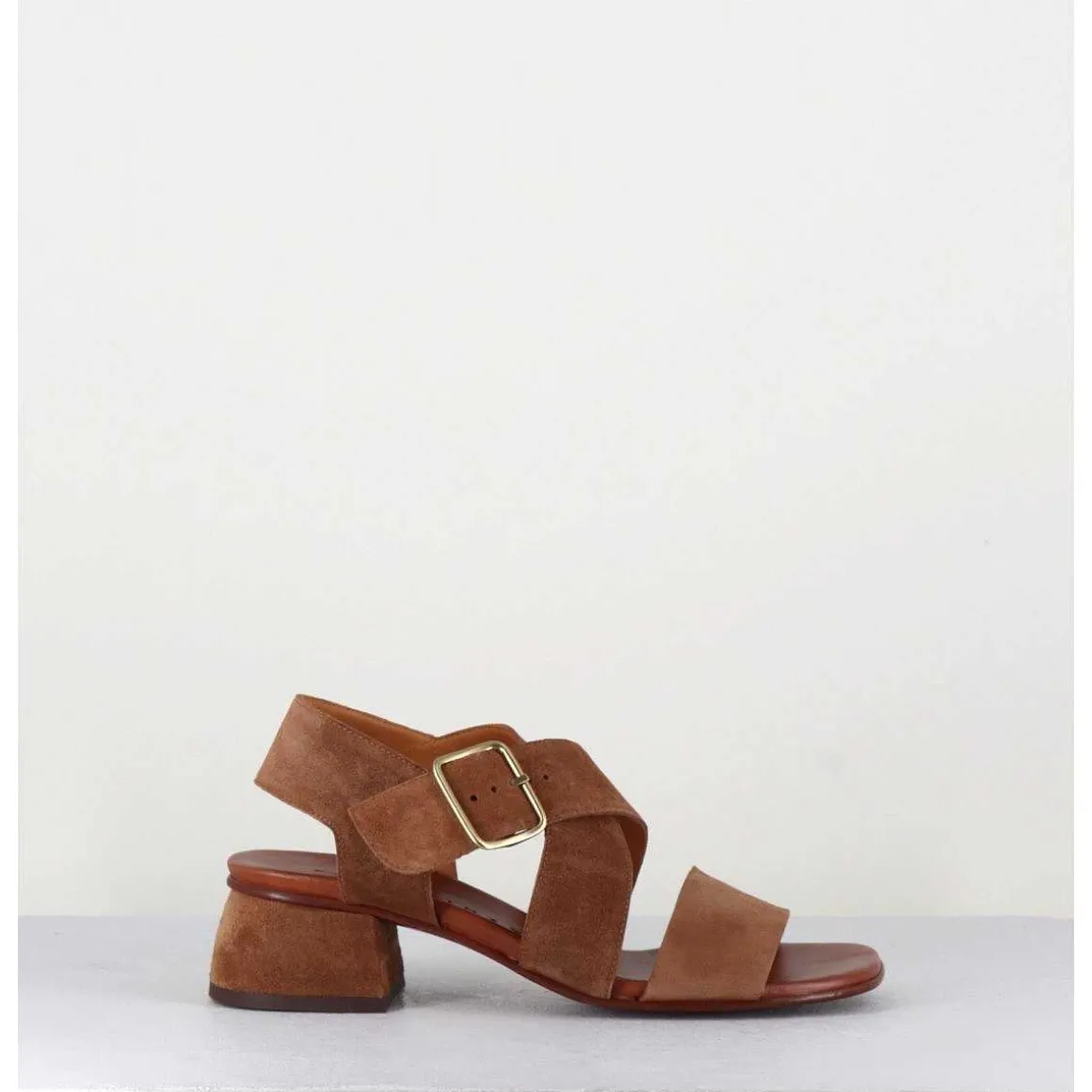 Sandales En Daim Marron A Brides Croisees - Qui-Israel44 Zeus Castano