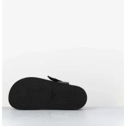 Sandales Entre-Doigts Semelle Epaisse En Cuir Noir - Gaviv3 Buffy Nero