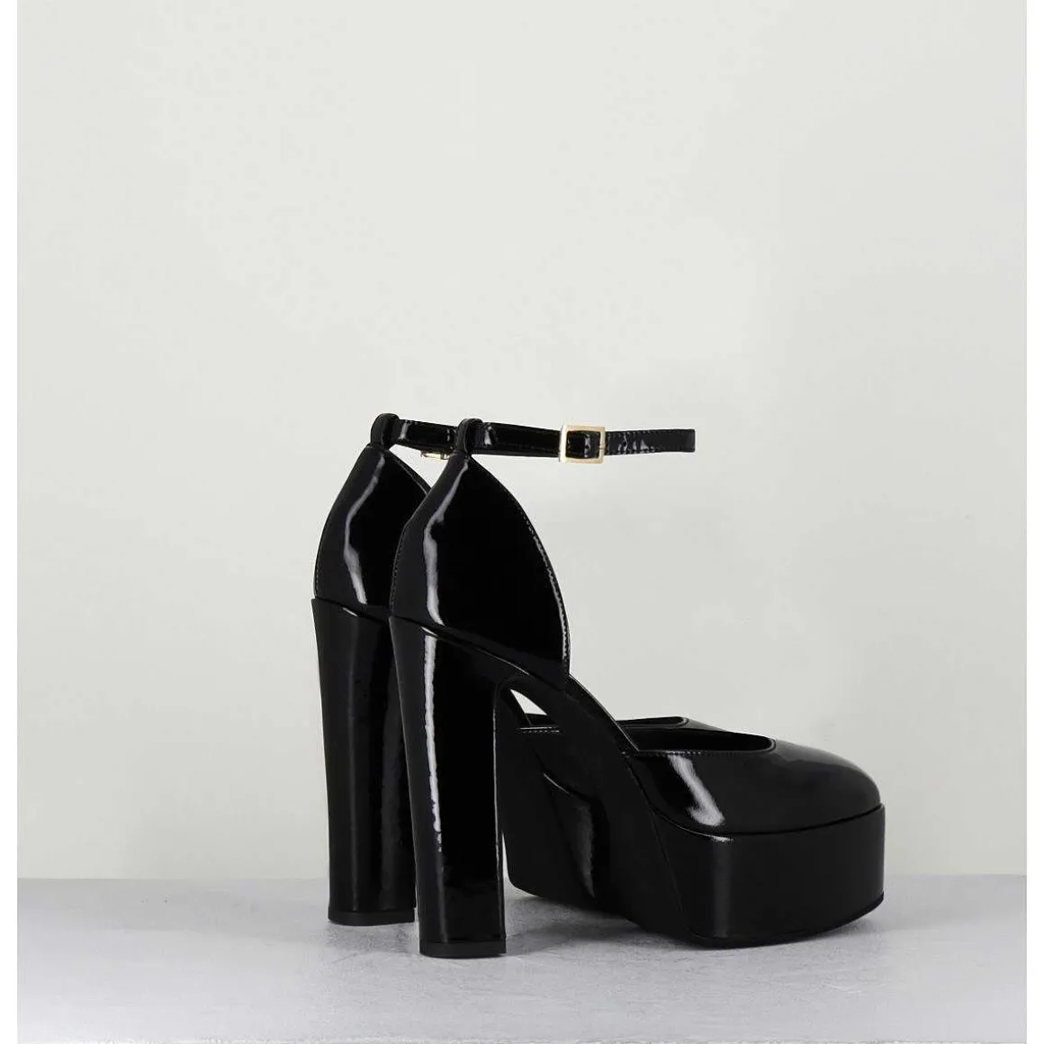 Sandales Esprit Babies En Cuir Vernis Noir - Rosa Vernice Nero