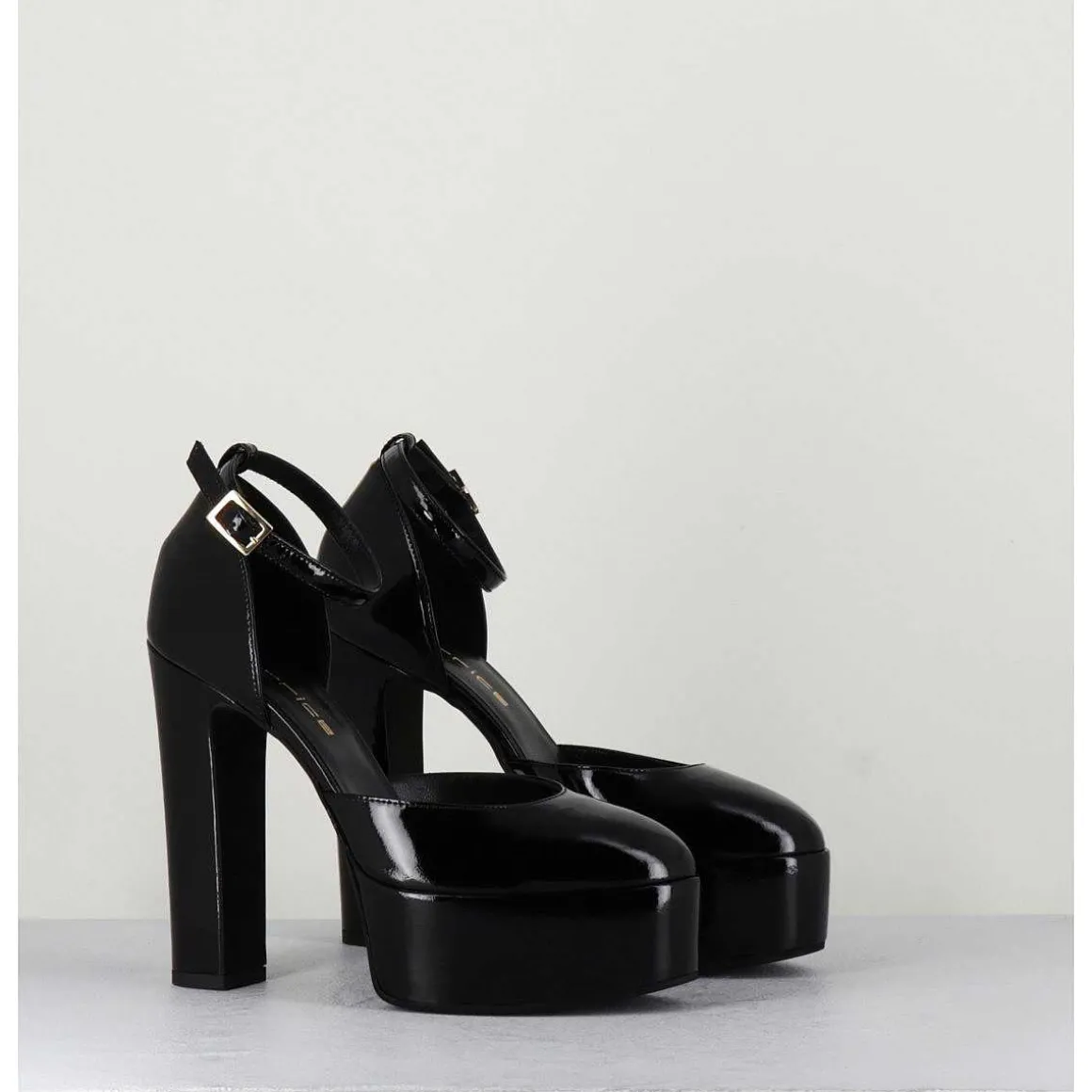 Sandales Esprit Babies En Cuir Vernis Noir - Rosa Vernice Nero
