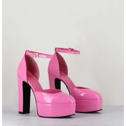 Sandales Esprit Babies En Cuir Vernis Rose - Rosa Vernice Pink