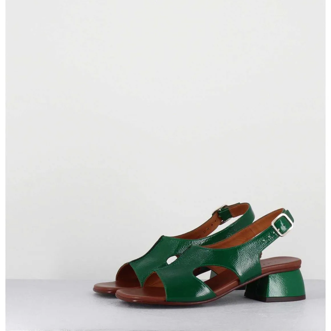 Sandales Petit Talon Naplak Vert - Qui-Quiana44 Ferrari Green