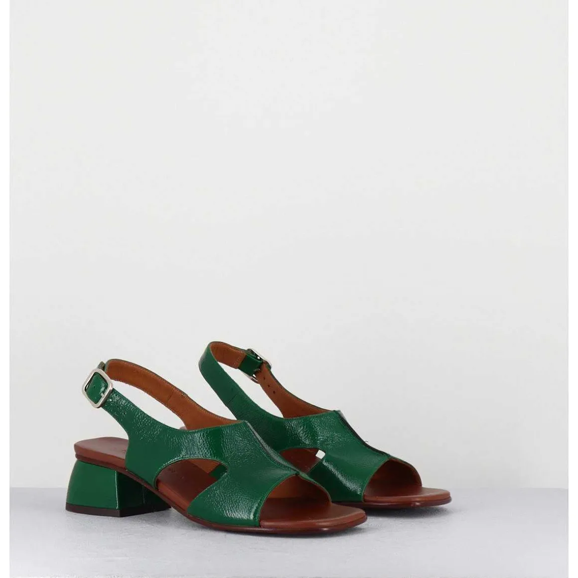 Sandales Petit Talon Naplak Vert - Qui-Quiana44 Ferrari Green