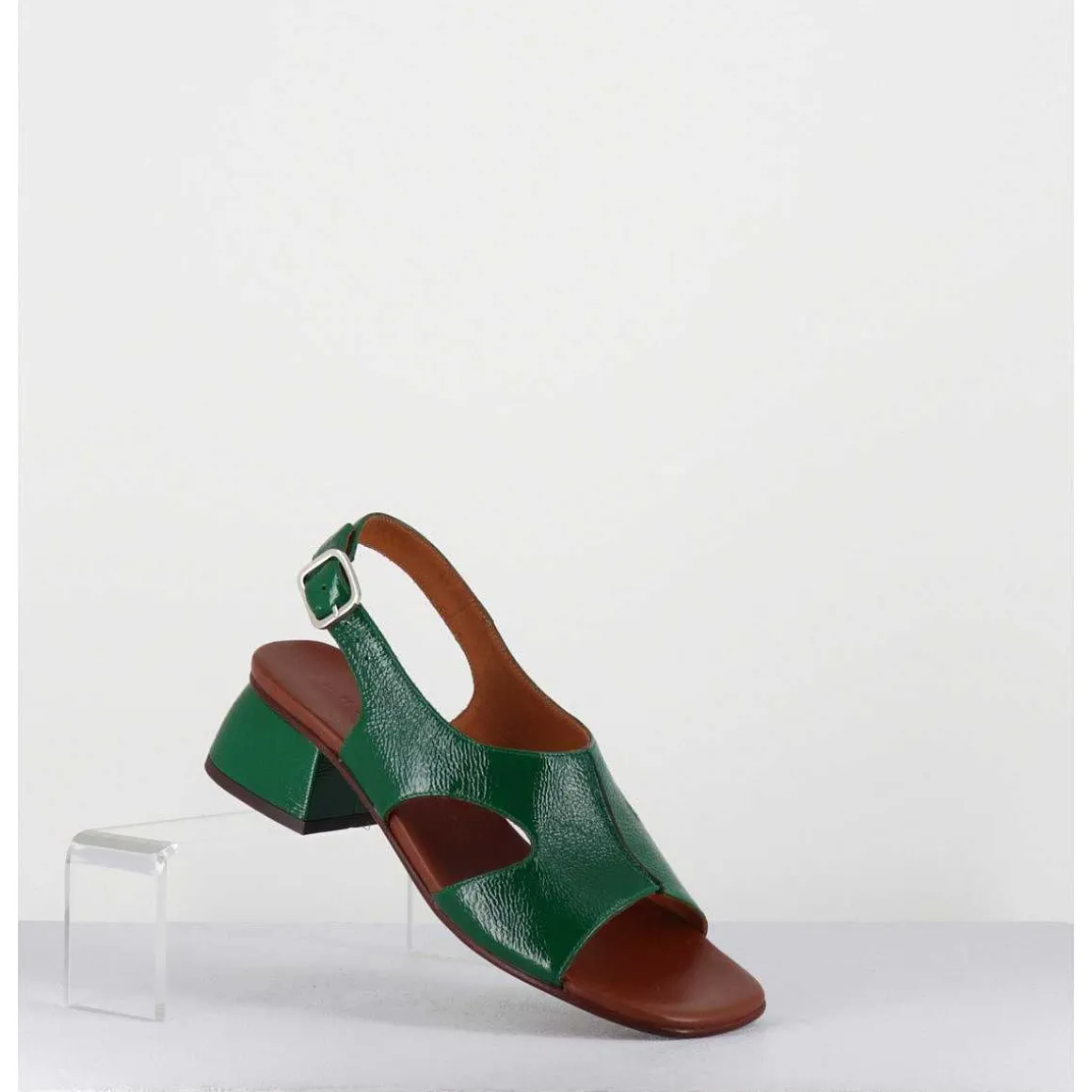 Sandales Petit Talon Naplak Vert - Qui-Quiana44 Ferrari Green