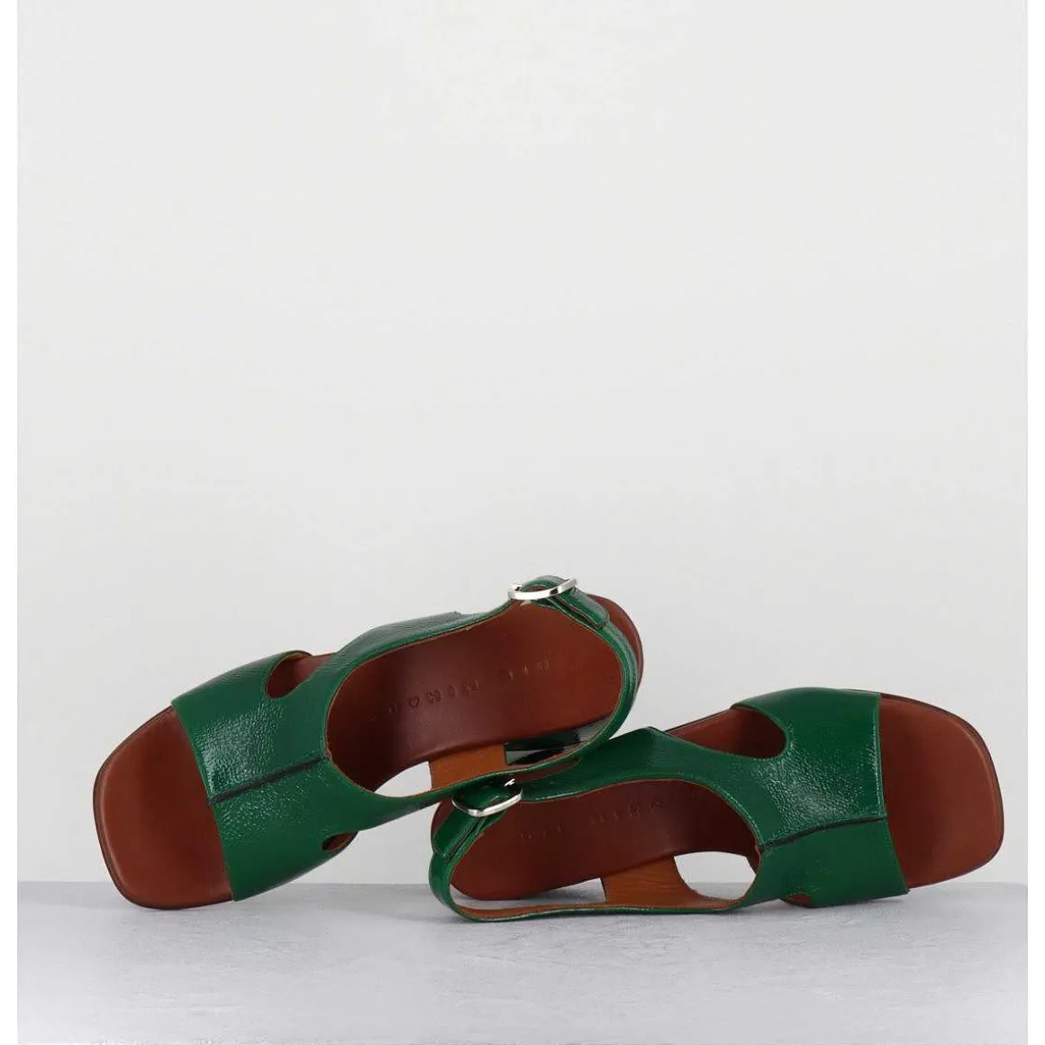 Sandales Petit Talon Naplak Vert - Qui-Quiana44 Ferrari Green