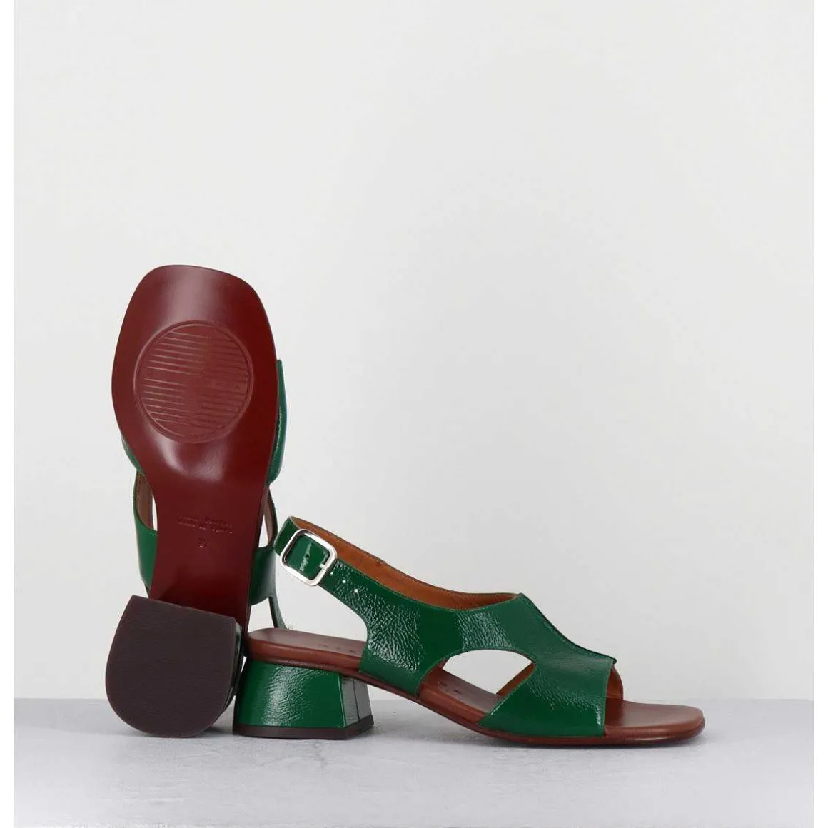 Sandales Petit Talon Naplak Vert - Qui-Quiana44 Ferrari Green