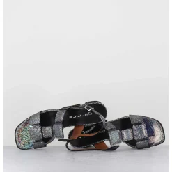 Sandales 60S Cuir Imprime Boule A Facettes - Lefai10 Ball Silver