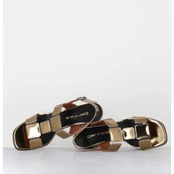 Sandales 60S Cuir Miroir Dore - Lefai11 Specchio Oro