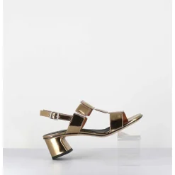 Sandales 60S Cuir Miroir Dore - Lefai11 Specchio Oro