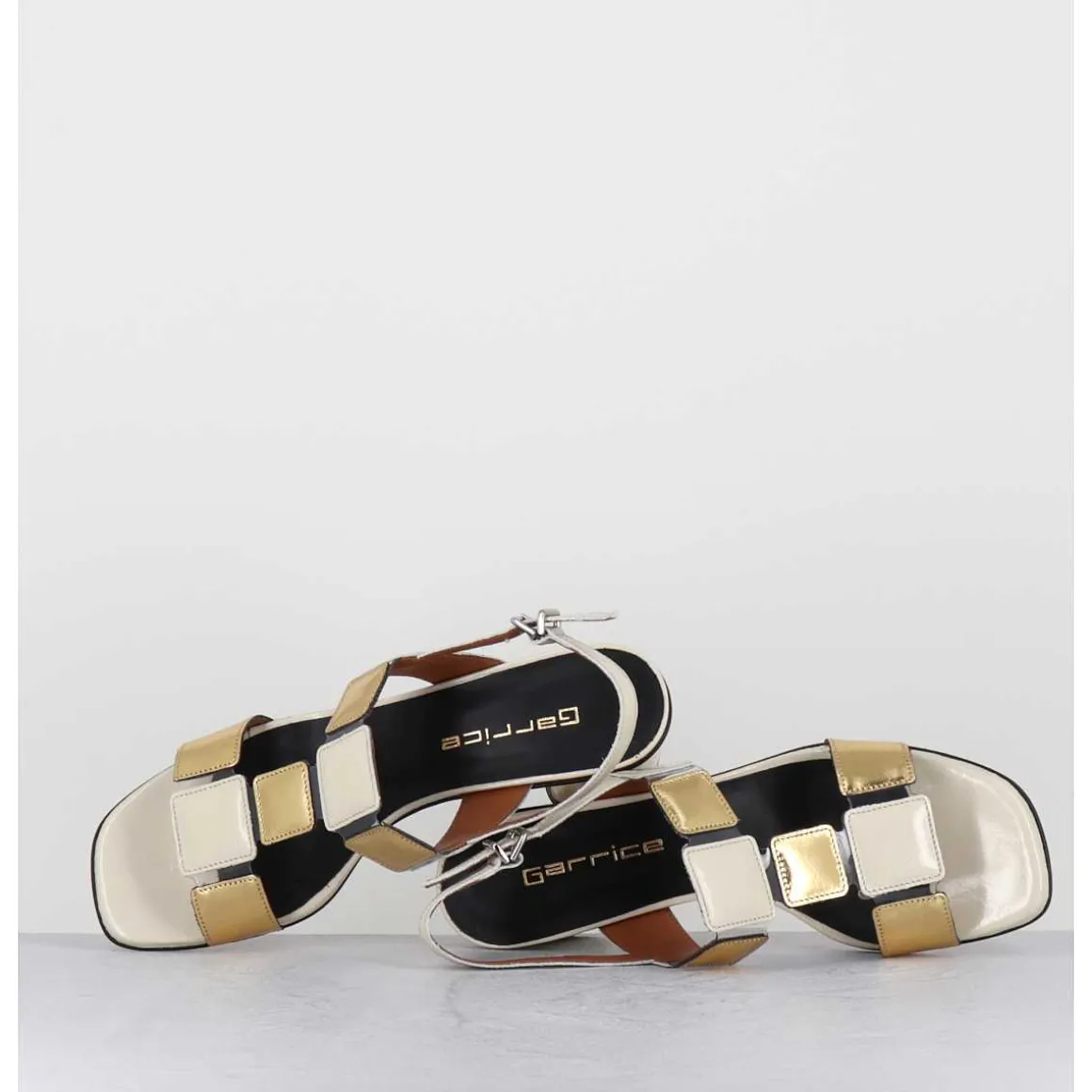 Sandales 60S En Cuir Blanc Casse & Dore - Lefai6 Lux Talco