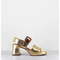Sandales 70S En Cuir Metallise Or - Ginka42 Porsche Gold