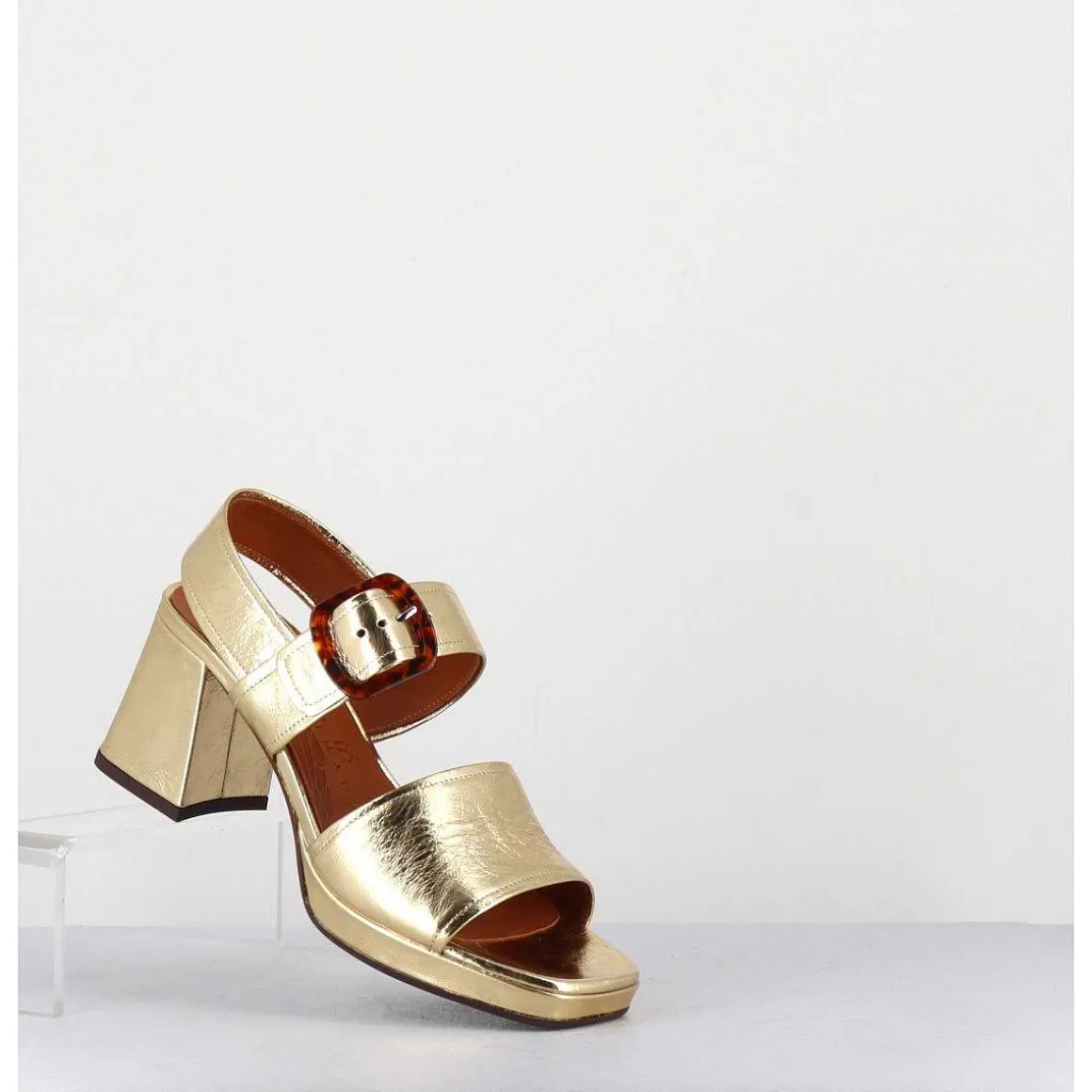 Sandales 70S En Cuir Metallise Or - Ginka42 Porsche Gold