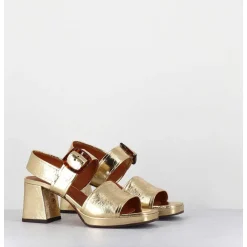 Sandales 70S En Cuir Metallise Or - Ginka42 Porsche Gold