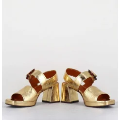 Sandales 70S En Cuir Metallise Or - Ginka42 Porsche Gold
