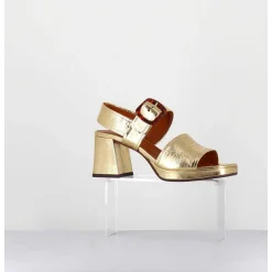 Sandales 70S En Cuir Metallise Or - Ginka42 Porsche Gold
