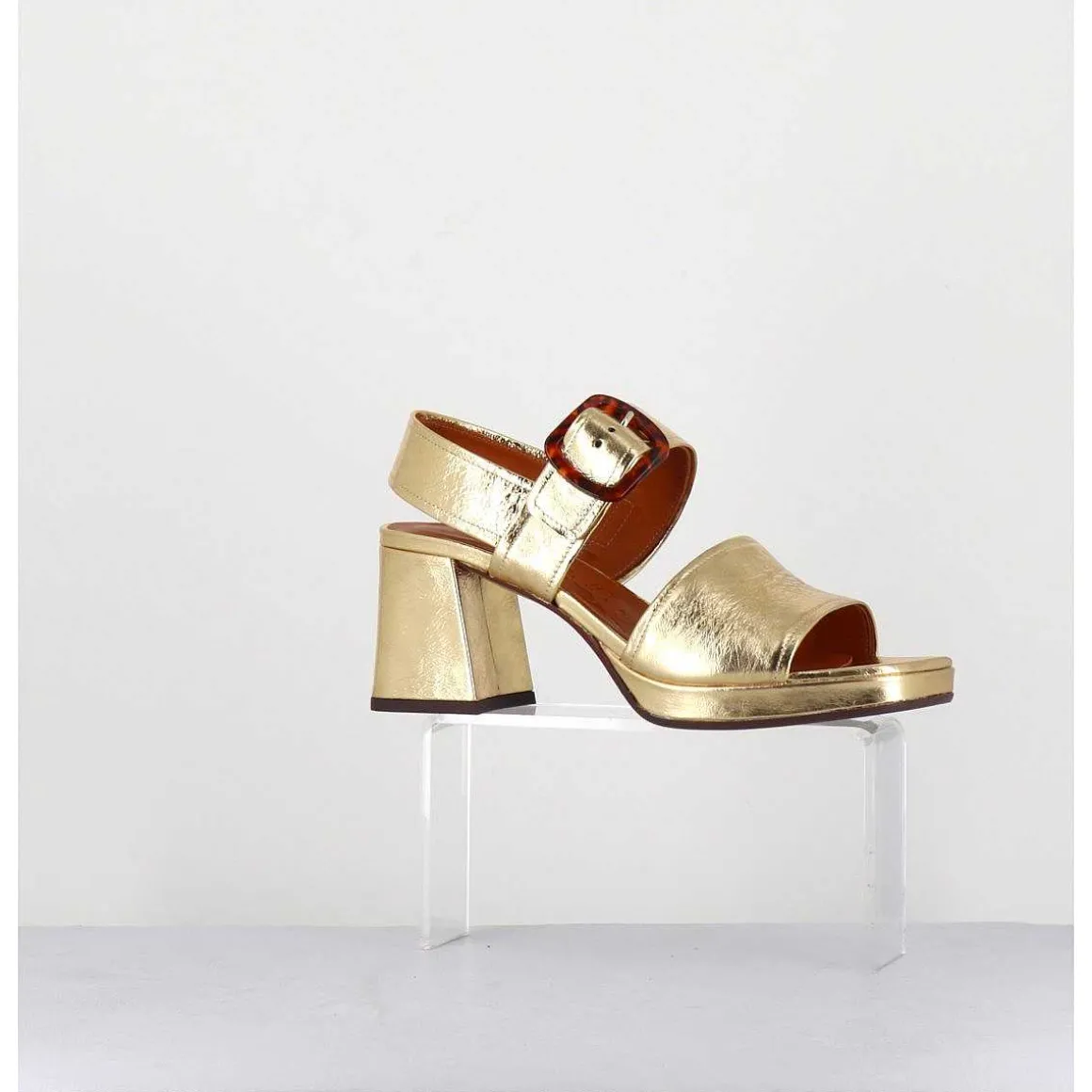 Sandales 70S En Cuir Metallise Or - Ginka42 Porsche Gold