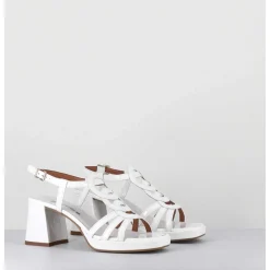 Sandales 70S En Cuir Vernis Blanc - Taga Vernice Bianco