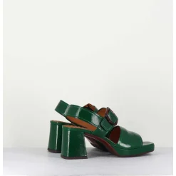 Sandales 70S En Cuir Vernis Naplak Vert - Ginka42 Salou Green
