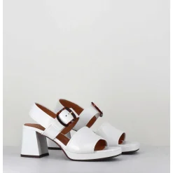 Sandales 70S En Cuir Vernis Naplak Blanc - Ginka42 Salou Blanco