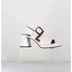 Sandales 70S En Cuir Vernis Naplak Blanc - Ginka42 Salou Blanco