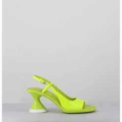 Sandales Talon Geometrique Jaune Fluo - A5411 Giallo Cedro