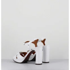 Sandales Talon Haut Naplak Blanc - Chiva Ferrari Blanco