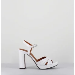 Sandales Talon Haut Naplak Blanc - Chiva Ferrari Blanco