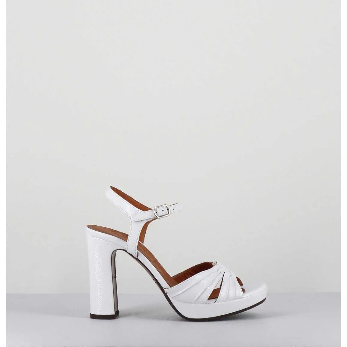 Sandales Talon Haut Naplak Blanc - Chiva Ferrari Blanco