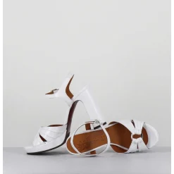 Sandales Talon Haut Naplak Blanc - Chiva Ferrari Blanco