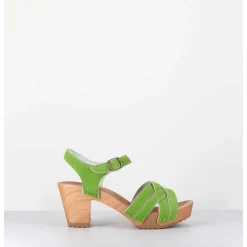 Sandales-Sabots A Talon Leger Poulain Vert - 236 Light Green
